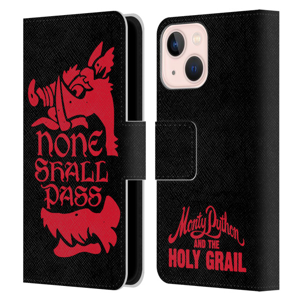 Monty Python Key Art None Shall Pass Leather Book Wallet Case Cover For Apple iPhone 13 Mini