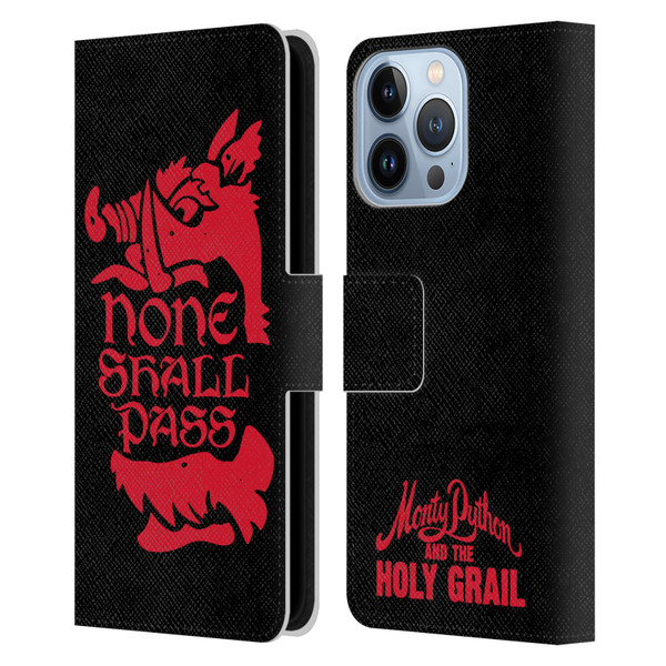 Monty Python Key Art None Shall Pass Leather Book Wallet Case Cover For Apple iPhone 13 Pro