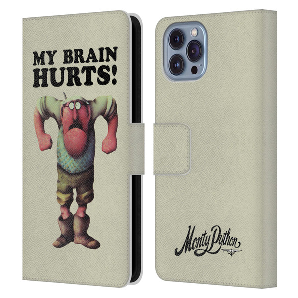 Monty Python Key Art My Brain Hurts Leather Book Wallet Case Cover For Apple iPhone 14
