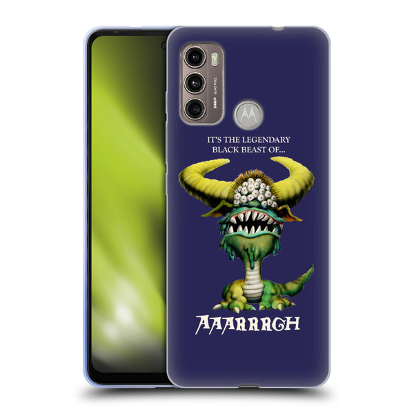 Monty Python Key Art Black Beast Of Aaarrrgh Soft Gel Case for Motorola Moto G60 / Moto G40 Fusion