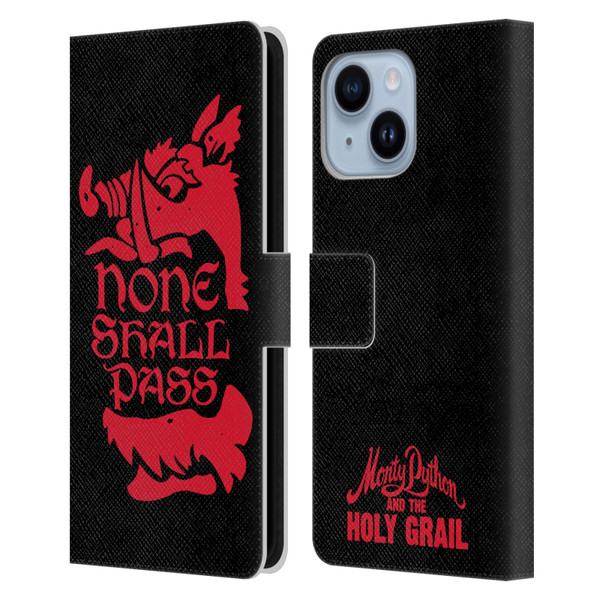 Monty Python Key Art None Shall Pass Leather Book Wallet Case Cover For Apple iPhone 14 Plus