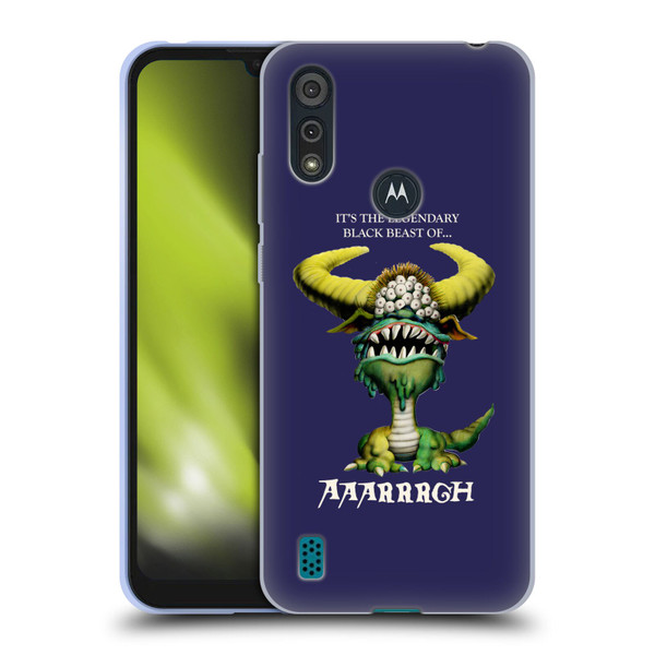 Monty Python Key Art Black Beast Of Aaarrrgh Soft Gel Case for Motorola Moto E6s (2020)