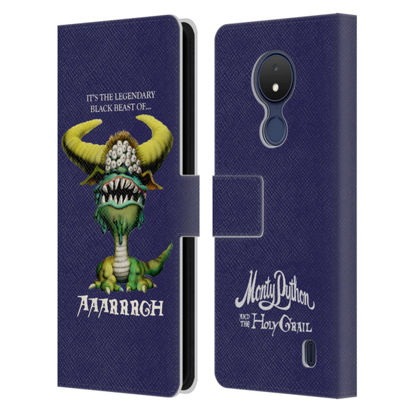 Monty Python Key Art Black Beast Of Aaarrrgh Leather Book Wallet Case Cover For Nokia C21