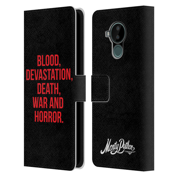 Monty Python Key Art Blood Devastation Death War And Horror Leather Book Wallet Case Cover For Nokia C30