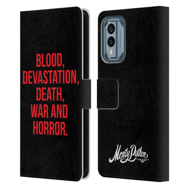 Monty Python Key Art Blood Devastation Death War And Horror Leather Book Wallet Case Cover For Nokia X30