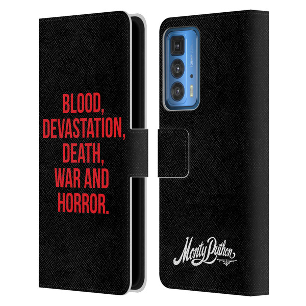 Monty Python Key Art Blood Devastation Death War And Horror Leather Book Wallet Case Cover For Motorola Edge 20 Pro