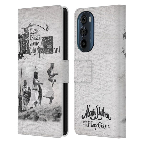 Monty Python Key Art Holy Grail Leather Book Wallet Case Cover For Motorola Edge 30