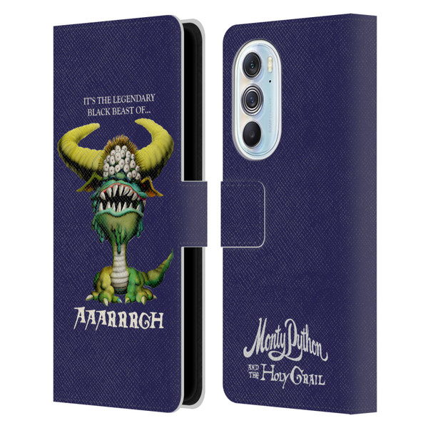 Monty Python Key Art Black Beast Of Aaarrrgh Leather Book Wallet Case Cover For Motorola Edge X30
