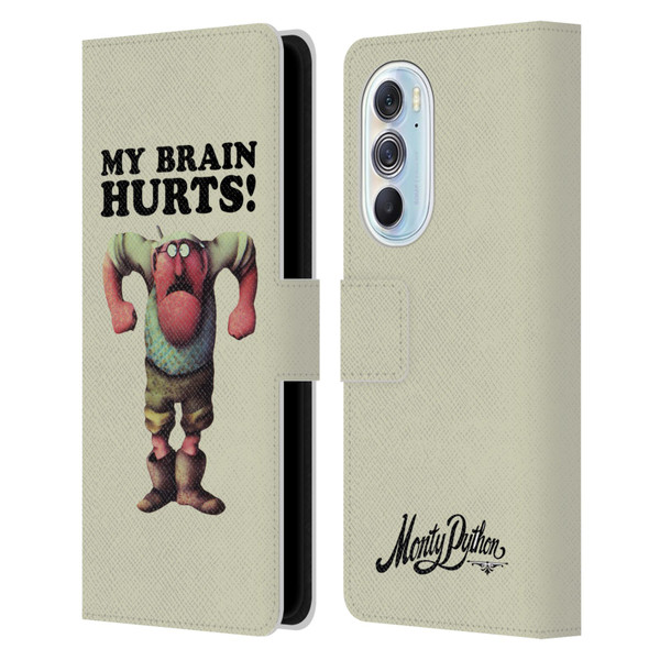 Monty Python Key Art My Brain Hurts Leather Book Wallet Case Cover For Motorola Edge X30