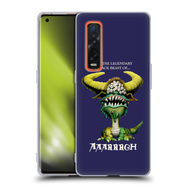 Monty Python Key Art Black Beast Of Aaarrrgh Soft Gel Case for OPPO Find X2 Pro 5G