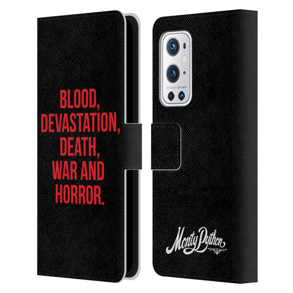 Monty Python Key Art Blood Devastation Death War And Horror Leather Book Wallet Case Cover For OnePlus 9 Pro