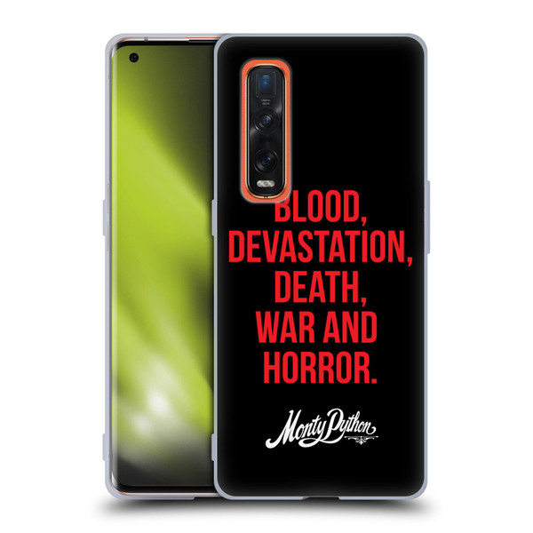 Monty Python Key Art Blood Devastation Death War And Horror Soft Gel Case for OPPO Find X2 Pro 5G