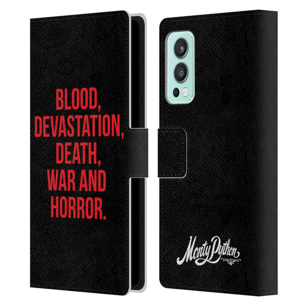 Monty Python Key Art Blood Devastation Death War And Horror Leather Book Wallet Case Cover For OnePlus Nord 2 5G