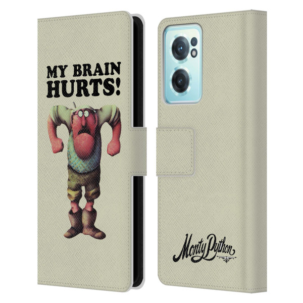 Monty Python Key Art My Brain Hurts Leather Book Wallet Case Cover For OnePlus Nord CE 2 5G