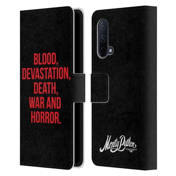 Monty Python Key Art Blood Devastation Death War And Horror Leather Book Wallet Case Cover For OnePlus Nord CE 5G