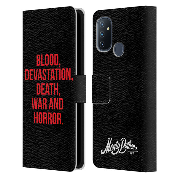 Monty Python Key Art Blood Devastation Death War And Horror Leather Book Wallet Case Cover For OnePlus Nord N100