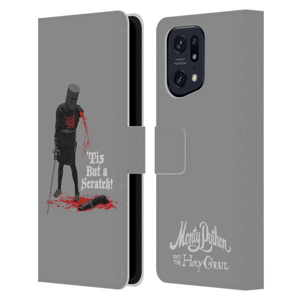Monty Python Key Art Tis But A Scratch Leather Book Wallet Case Cover For OPPO Find X5 Pro