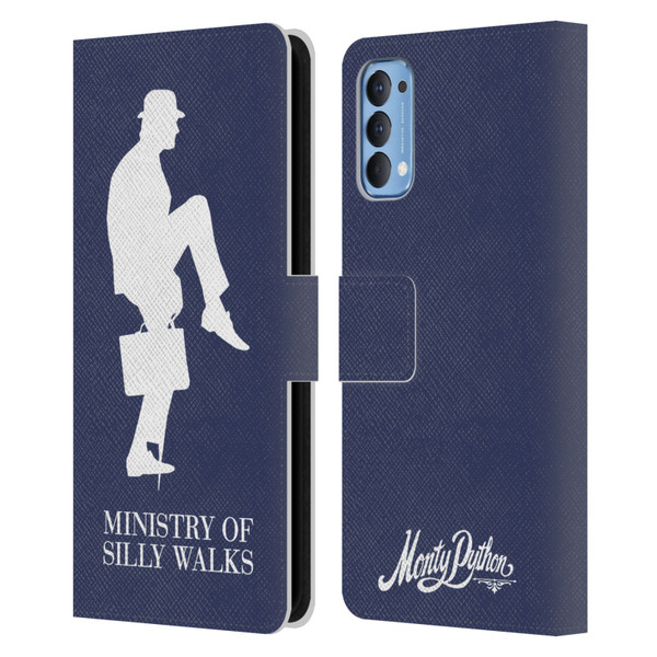 Monty Python Key Art Ministry Of Silly Walks Leather Book Wallet Case Cover For OPPO Reno 4 5G