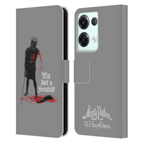 Monty Python Key Art Tis But A Scratch Leather Book Wallet Case Cover For OPPO Reno8 Pro