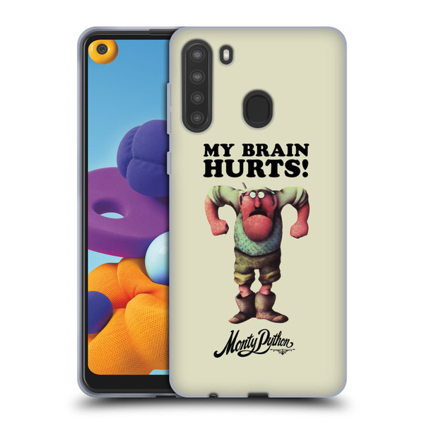 Monty Python Key Art My Brain Hurts Soft Gel Case for Samsung Galaxy A21 (2020)
