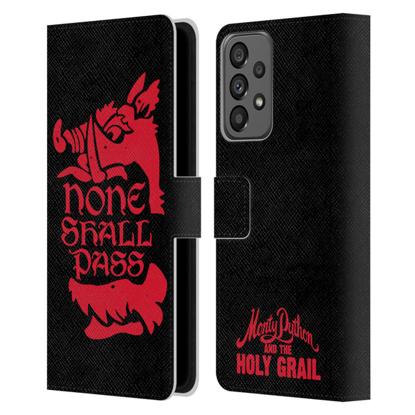Monty Python Key Art None Shall Pass Leather Book Wallet Case Cover For Samsung Galaxy A73 5G (2022)