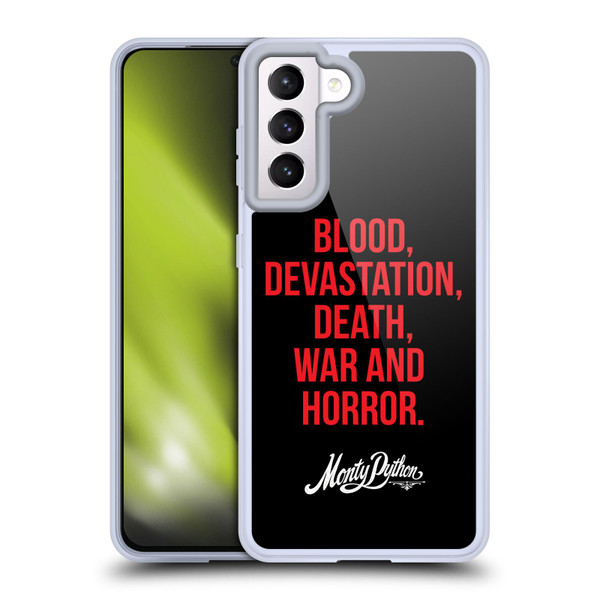 Monty Python Key Art Blood Devastation Death War And Horror Soft Gel Case for Samsung Galaxy S21 5G