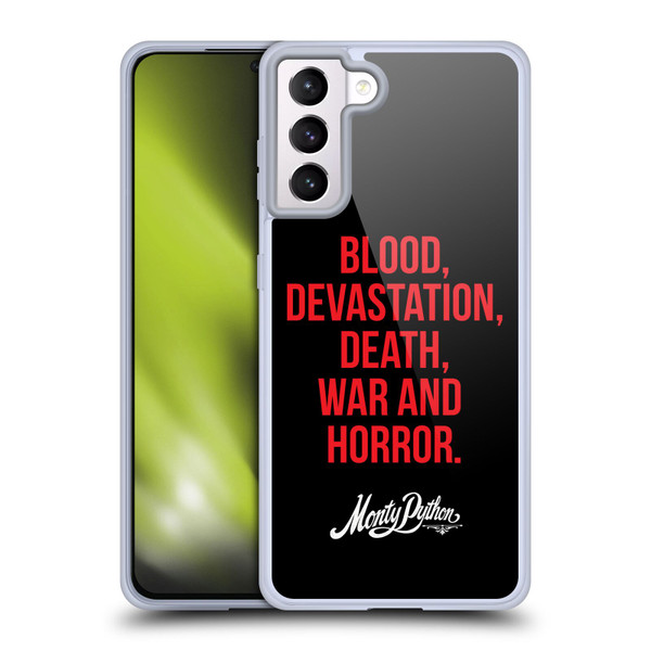 Monty Python Key Art Blood Devastation Death War And Horror Soft Gel Case for Samsung Galaxy S21+ 5G