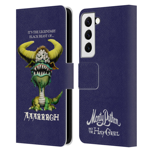 Monty Python Key Art Black Beast Of Aaarrrgh Leather Book Wallet Case Cover For Samsung Galaxy S22 5G
