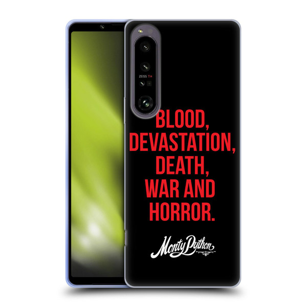 Monty Python Key Art Blood Devastation Death War And Horror Soft Gel Case for Sony Xperia 1 IV