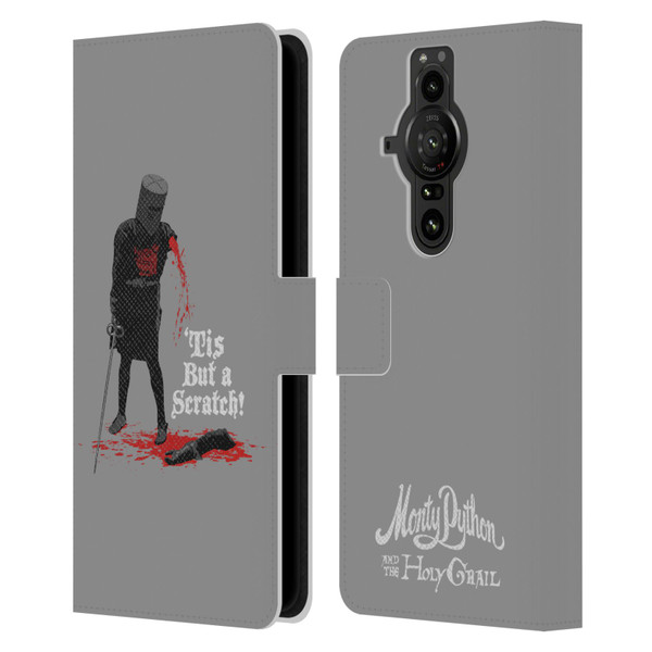 Monty Python Key Art Tis But A Scratch Leather Book Wallet Case Cover For Sony Xperia Pro-I