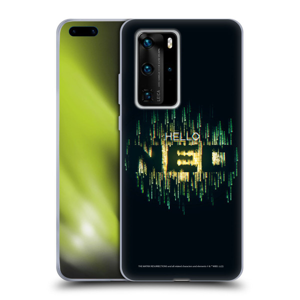 The Matrix Resurrections Key Art Hello Neo Soft Gel Case for Huawei P40 Pro / P40 Pro Plus 5G