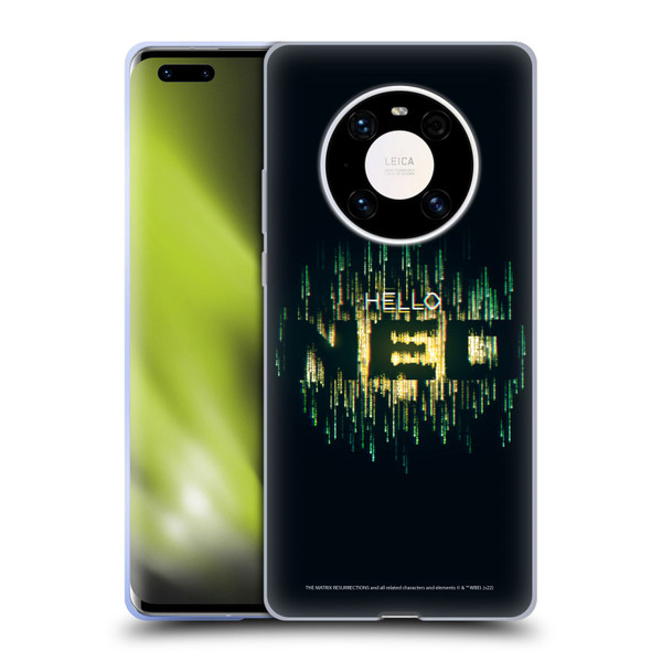 The Matrix Resurrections Key Art Hello Neo Soft Gel Case for Huawei Mate 40 Pro 5G