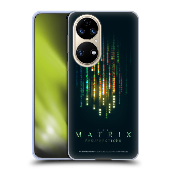 The Matrix Resurrections Key Art This Is Not The Real World Soft Gel Case for Huawei P50