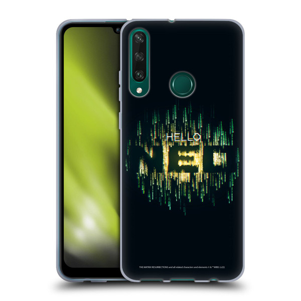 The Matrix Resurrections Key Art Hello Neo Soft Gel Case for Huawei Y6p