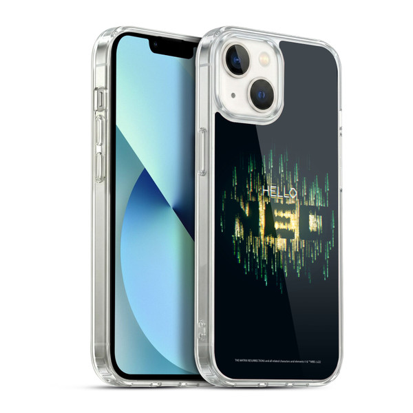 The Matrix Resurrections Key Art Hello Neo Soft Gel Case for Apple iPhone 13