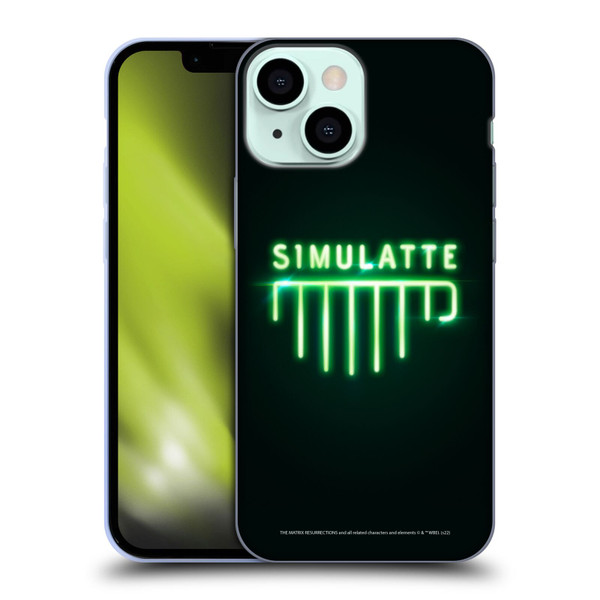 The Matrix Resurrections Key Art Simulatte Soft Gel Case for Apple iPhone 13 Mini