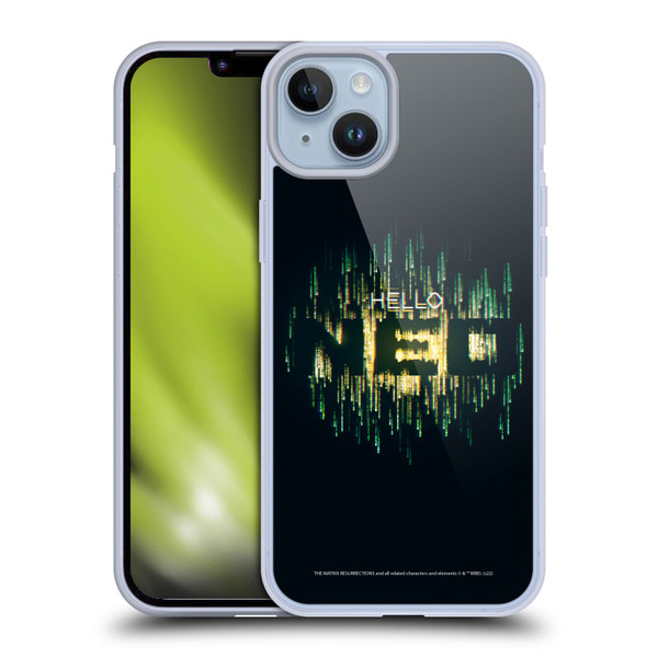 The Matrix Resurrections Key Art Hello Neo Soft Gel Case for Apple iPhone 14 Plus