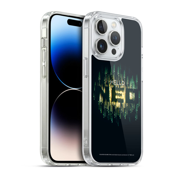 The Matrix Resurrections Key Art Hello Neo Soft Gel Case for Apple iPhone 14 Pro & MagSafe