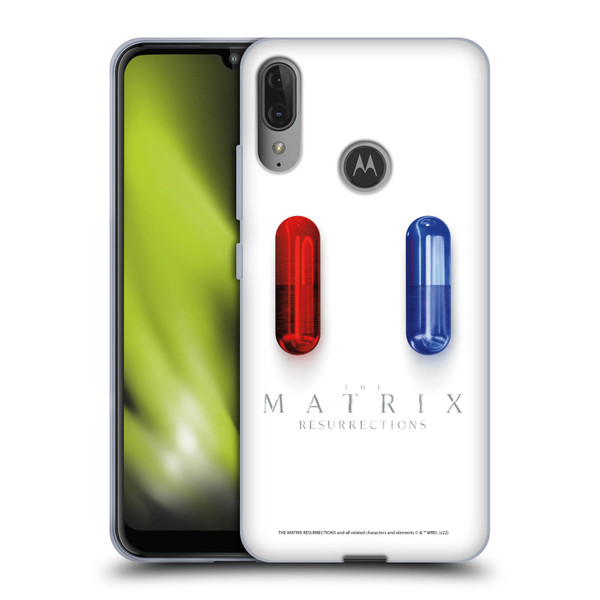 The Matrix Resurrections Key Art Poster Soft Gel Case for Motorola Moto E6 Plus