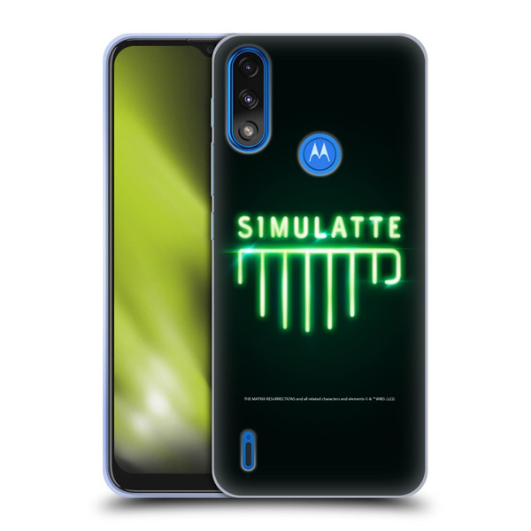 The Matrix Resurrections Key Art Simulatte Soft Gel Case for Motorola Moto E7 Power / Moto E7i Power