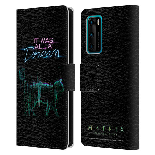 The Matrix Resurrections Key Art It Was All A Dream Leather Book Wallet Case Cover For Huawei P40 5G