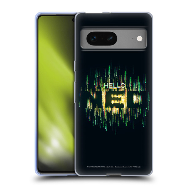 The Matrix Resurrections Key Art Hello Neo Soft Gel Case for Google Pixel 7