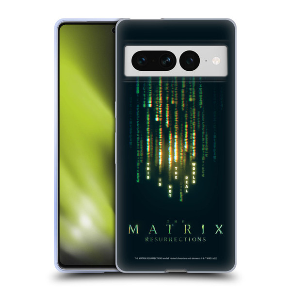 The Matrix Resurrections Key Art This Is Not The Real World Soft Gel Case for Google Pixel 7 Pro