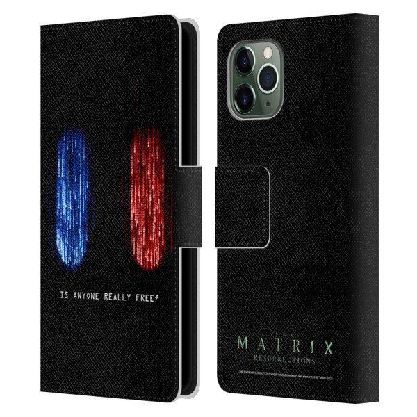 The Matrix Resurrections Key Art Is Anyone Really Free Leather Book Wallet Case Cover For Apple iPhone 11 Pro