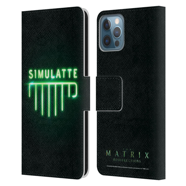 The Matrix Resurrections Key Art Simulatte Leather Book Wallet Case Cover For Apple iPhone 12 / iPhone 12 Pro