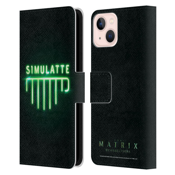 The Matrix Resurrections Key Art Simulatte Leather Book Wallet Case Cover For Apple iPhone 13