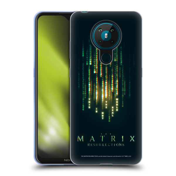 The Matrix Resurrections Key Art This Is Not The Real World Soft Gel Case for Nokia 5.3