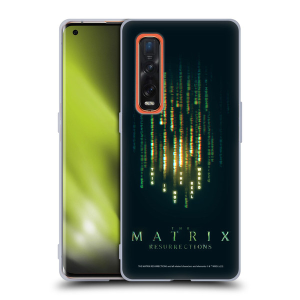The Matrix Resurrections Key Art This Is Not The Real World Soft Gel Case for OPPO Find X2 Pro 5G