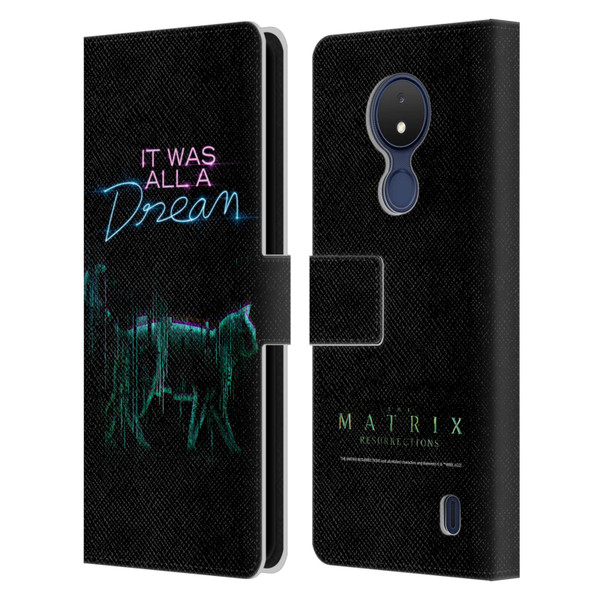 The Matrix Resurrections Key Art It Was All A Dream Leather Book Wallet Case Cover For Nokia C21