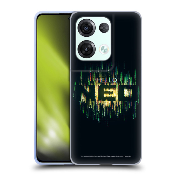 The Matrix Resurrections Key Art Hello Neo Soft Gel Case for OPPO Reno8 Pro